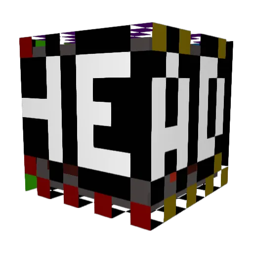 R26xx Minecraft avatar head, 3D render
