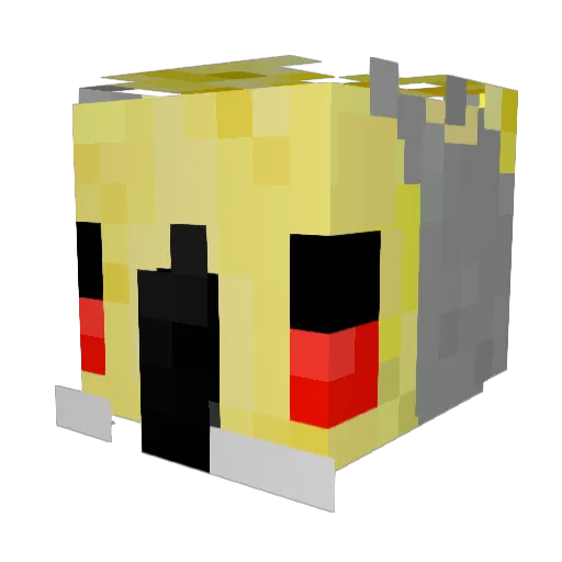 R2B9 Minecraft avatar head, 3D render