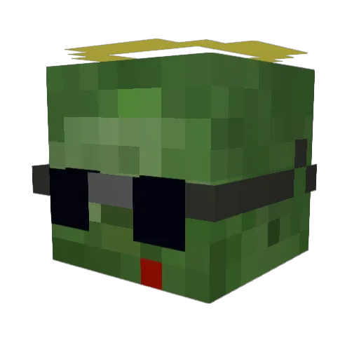 R2D2MITU Minecraft avatar head, 3D render