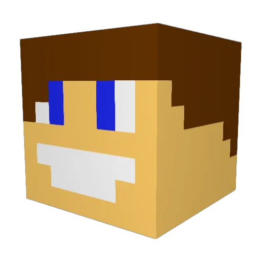 R2FL Minecraft avatar head, 3D render