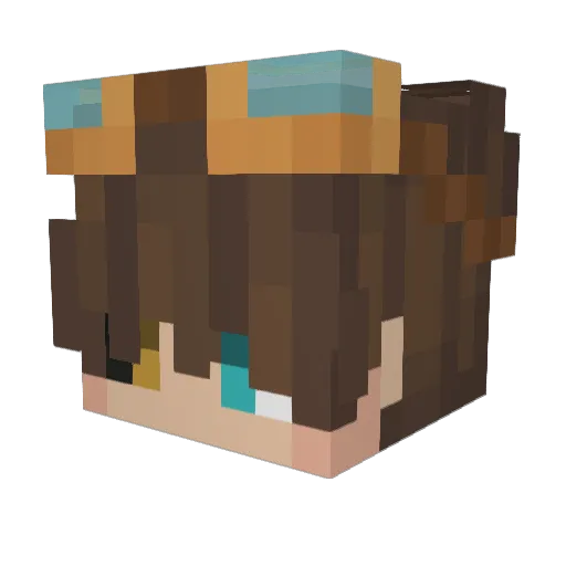R2G4 Minecraft avatar head, 3D render