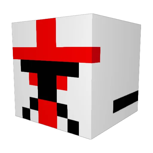 R2T23000 Minecraft avatar head, 3D render