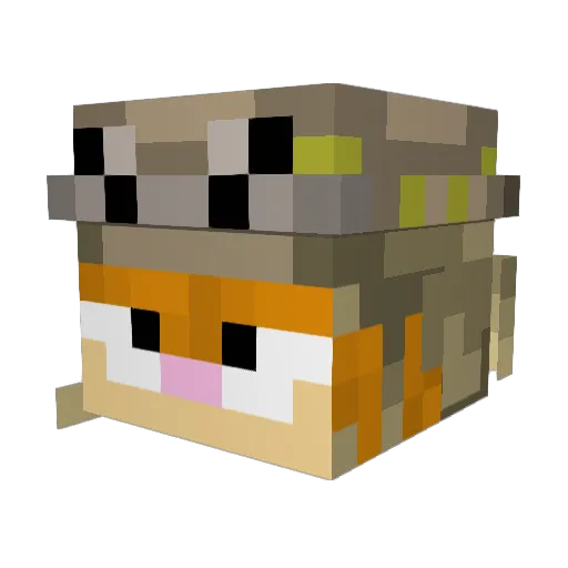 R2UA Minecraft avatar head, 3D render