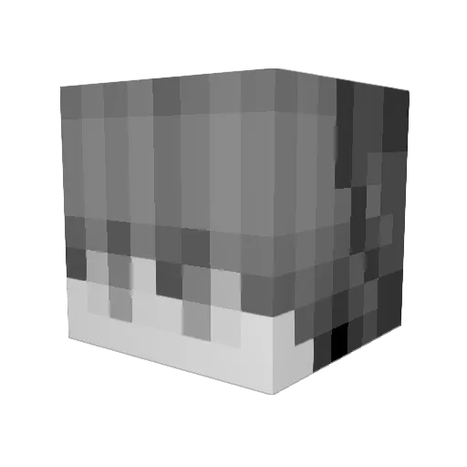 R2_M Minecraft avatar head, 3D render