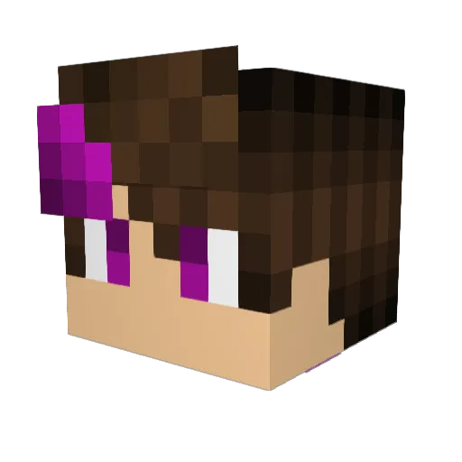 R2_YGO_YT Minecraft avatar head, 3D render