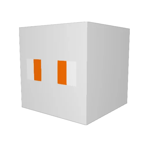 R2dacted Minecraft avatar head, 3D render