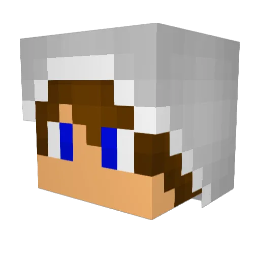 R2dzwo Minecraft avatar head, 3D render