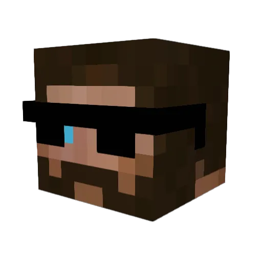 R32Mo Minecraft avatar head, 3D render