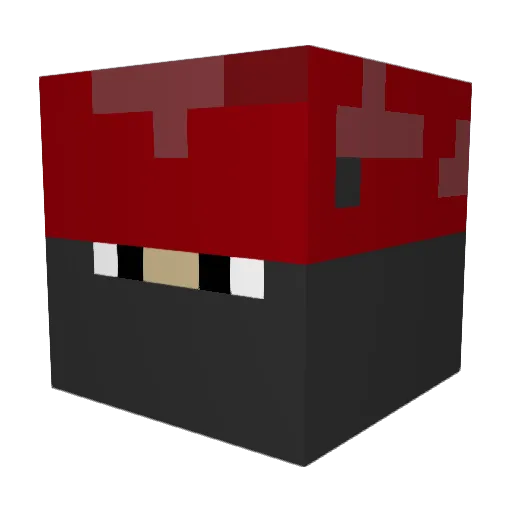 R33V4X Minecraft avatar head, 3D render