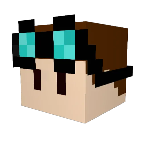 R33v3n Minecraft avatar head, 3D render