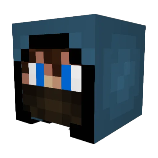 R34GTR Minecraft avatar head, 3D render