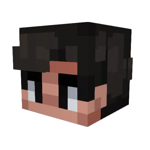 R34_mudkip Minecraft avatar head, 3D render