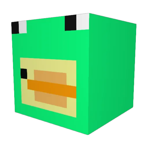 R35Jv Minecraft avatar head, 3D render