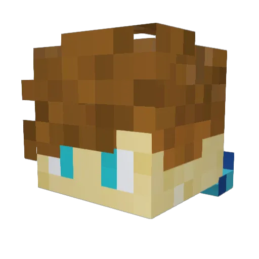 R361 Minecraft avatar head, 3D render