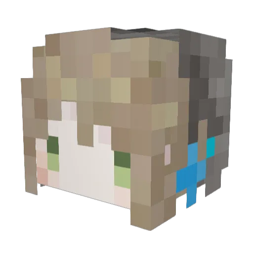 R3AL_TW Minecraft avatar head, 3D render