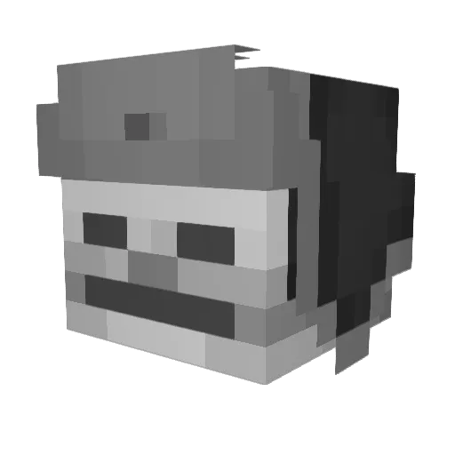 R3Ag2r Minecraft avatar head, 3D render