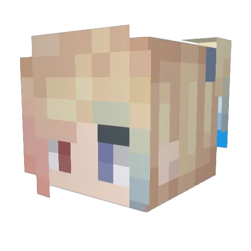 R3DM4M4 Minecraft avatar head, 3D render
