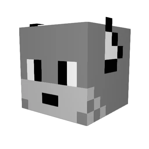 R3DW0LF Minecraft avatar head, 3D render