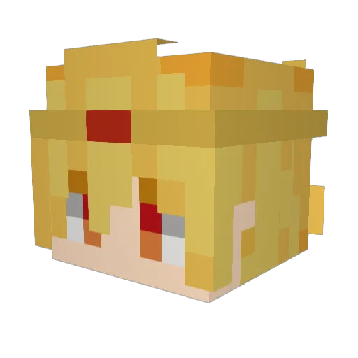 R3Dr4gon Minecraft avatar head, 3D render