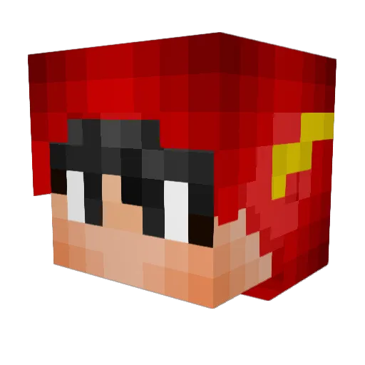R3J Minecraft avatar head, 3D render