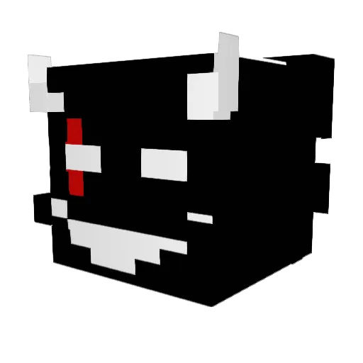 R3KT3 Minecraft avatar head, 3D render