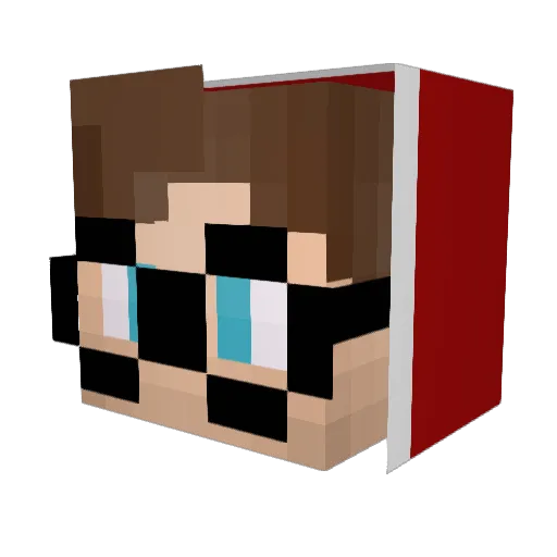 R3KTN3RD Minecraft avatar head, 3D render