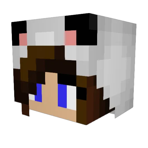 R3YNIE Minecraft avatar head, 3D render