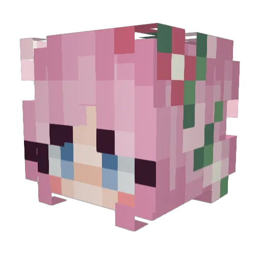 R3actnix_GHG Minecraft avatar head, 3D render