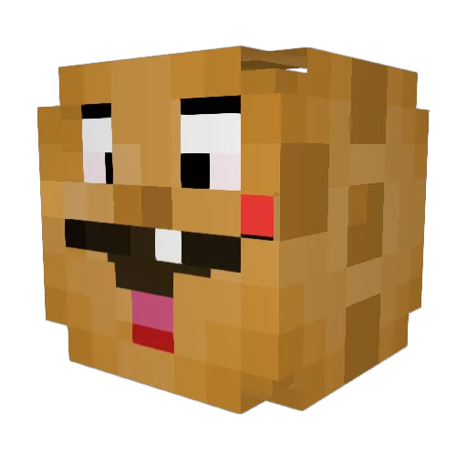 R3cKs Minecraft avatar head, 3D render