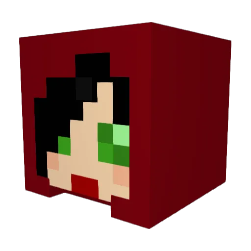 R3dRidingHood86 Minecraft avatar head, 3D render