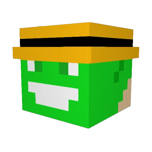 R3incarnated Minecraft avatar head, 3D render