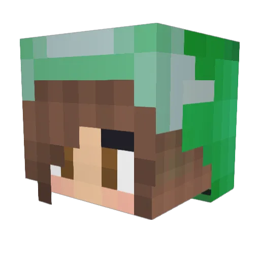 R3iz0ne Minecraft avatar head, 3D render