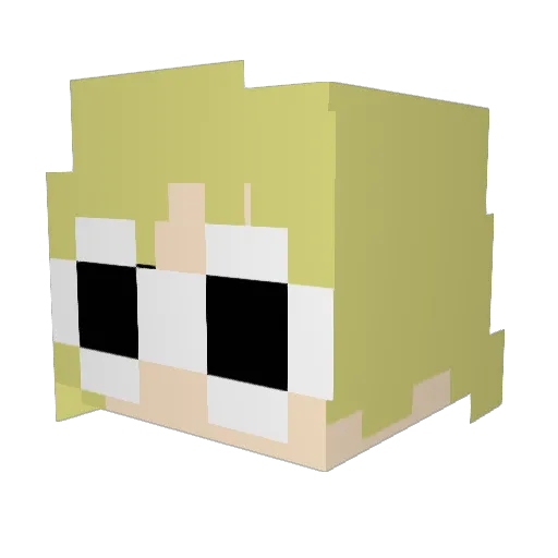 R3kr0 Minecraft avatar head, 3D render