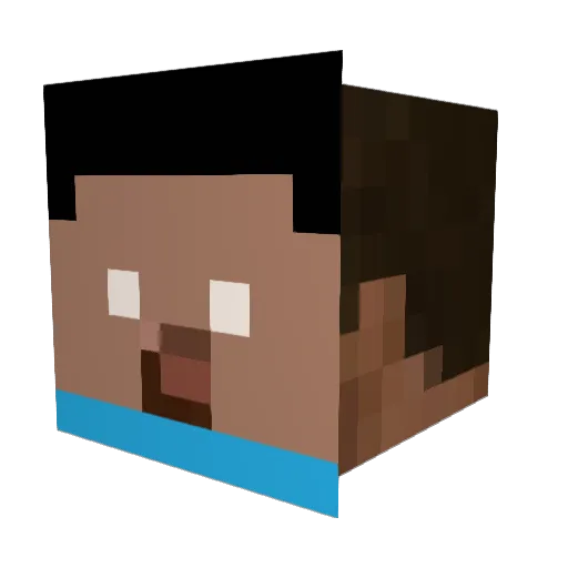 R3laxo_ Minecraft avatar head, 3D render