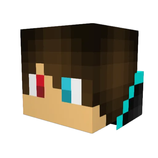 R3mcoNL Minecraft avatar head, 3D render