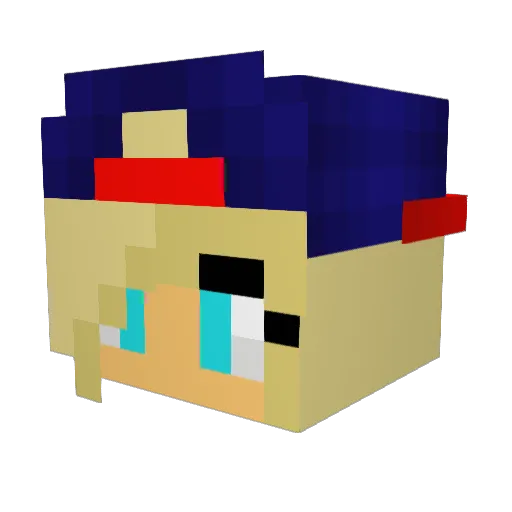 R3nia Minecraft avatar head, 3D render