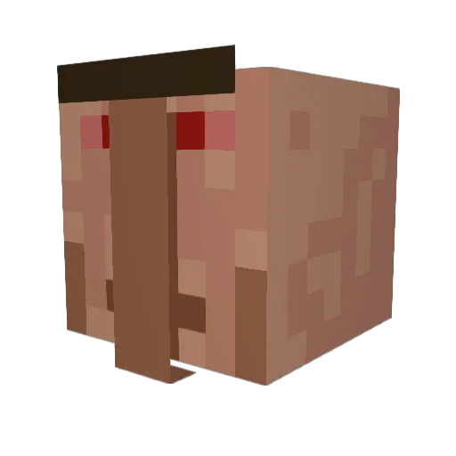 R3nzoL Minecraft avatar head, 3D render