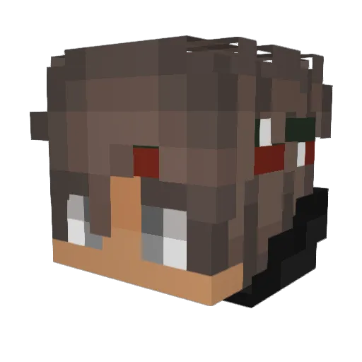 R3pc4kox Minecraft avatar head, 3D render