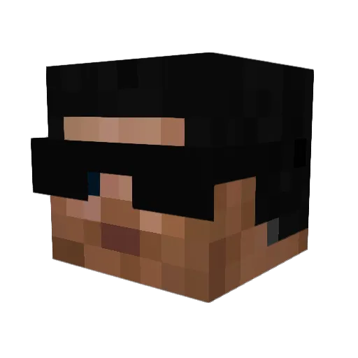 R3player Minecraft avatar head, 3D render