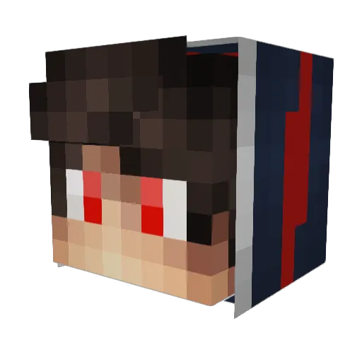 R3s0r Minecraft avatar head, 3D render