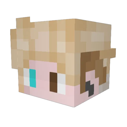 R3sk4l Minecraft avatar head, 3D render