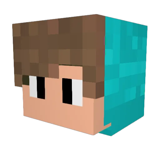 R3solx Minecraft avatar head, 3D render