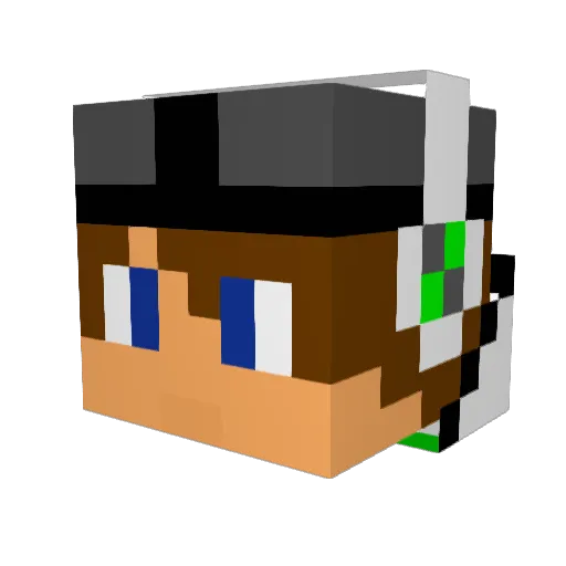 R3spik Minecraft avatar head, 3D render