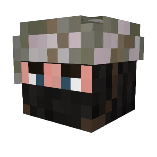 R3stt Minecraft avatar head, 3D render