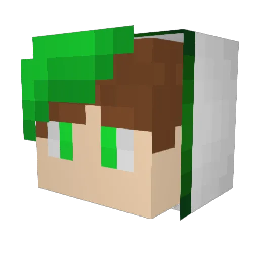 R3vox_rex Minecraft avatar head, 3D render