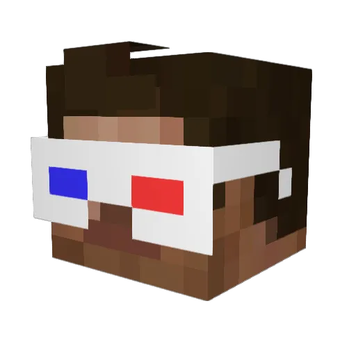R3zr Minecraft avatar head, 3D render