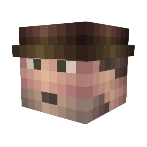R411 Minecraft avatar head, 3D render