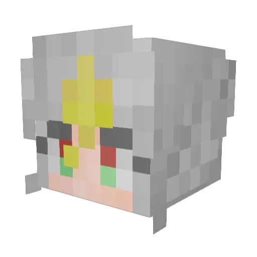 R41NYX0 Minecraft avatar head, 3D render