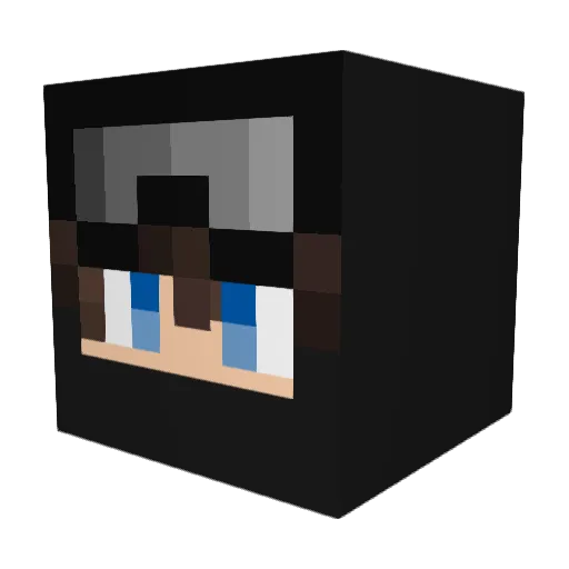 R41jn Minecraft avatar head, 3D render