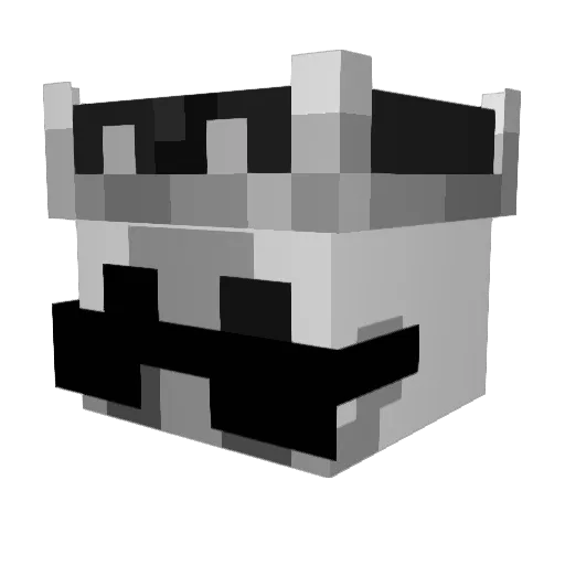 R4444444444444PE Minecraft avatar head, 3D render
